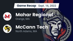 Recap: Mahar Regional  vs. McCann Tech  2022
