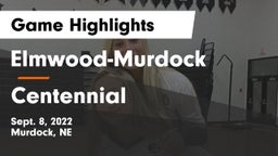 Elmwood-Murdock  vs Centennial  Game Highlights - Sept. 8, 2022