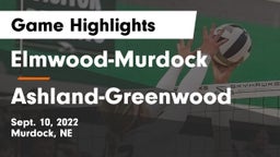 Elmwood-Murdock  vs Ashland-Greenwood  Game Highlights - Sept. 10, 2022