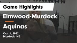 Elmwood-Murdock  vs Aquinas  Game Highlights - Oct. 1, 2022