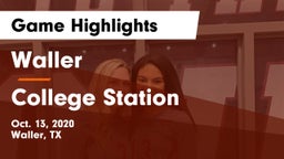Waller  vs College Station  Game Highlights - Oct. 13, 2020