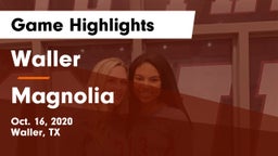Waller  vs Magnolia  Game Highlights - Oct. 16, 2020