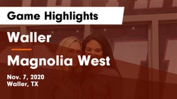 Waller  vs Magnolia West  Game Highlights - Nov. 7, 2020