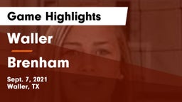 Waller  vs Brenham  Game Highlights - Sept. 7, 2021