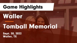 Waller  vs Tomball Memorial  Game Highlights - Sept. 30, 2022
