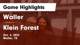 Waller  vs Klein Forest  Game Highlights - Oct. 4, 2022