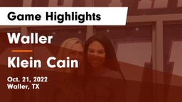 Waller  vs Klein Cain  Game Highlights - Oct. 21, 2022
