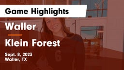 Waller  vs Klein Forest  Game Highlights - Sept. 8, 2023