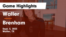 Waller  vs Brenham  Game Highlights - Sept. 5, 2023