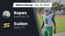 Recap: Ropes  vs. Sudan  2020