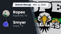 Recap: Ropes  vs. Smyer  2020