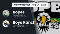 Recap: Ropes  vs. Boys Ranch  2022