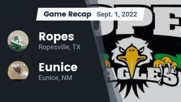 Recap: Ropes  vs. Eunice  2022