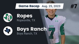 Recap: Ropes  vs. Boys Ranch  2023