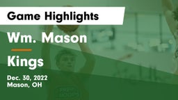 Wm. Mason  vs Kings  Game Highlights - Dec. 30, 2022