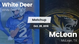 Matchup: White Deer High vs. McLean  2016