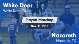 Matchup: White Deer High vs. Nazareth  2016