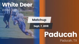 Matchup: White Deer High vs. Paducah  2018