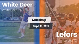 Matchup: White Deer High vs. Lefors  2019