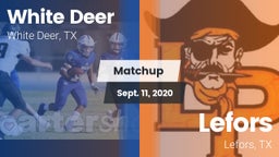 Matchup: White Deer High vs. Lefors  2020