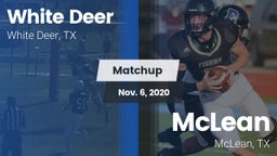 Matchup: White Deer High vs. McLean  2020