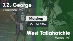 Matchup: J.Z. George High vs. West Tallahatchie  2016