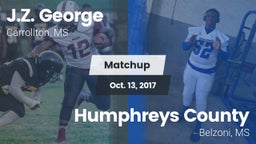 Matchup: J.Z. George High vs. Humphreys County  2017