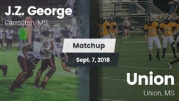 Matchup: J.Z. George High vs. Union  2018