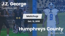 Matchup: J.Z. George High vs. Humphreys County  2018