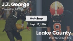 Matchup: J.Z. George High vs. Leake County  2020