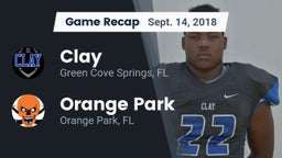 Recap: Clay  vs. Orange Park  2018