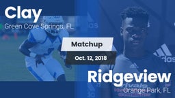 Matchup: Clay  vs. Ridgeview  2018