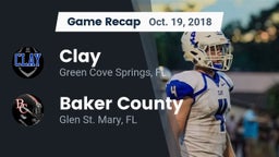 Recap: Clay  vs. Baker County  2018