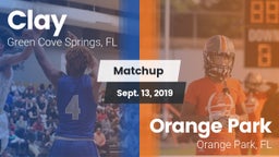 Matchup: Clay  vs. Orange Park  2019