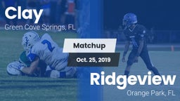 Matchup: Clay  vs. Ridgeview  2019