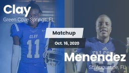 Matchup: Clay  vs. Menendez  2020
