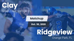 Matchup: Clay  vs. Ridgeview  2020