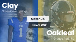 Matchup: Clay  vs. Oakleaf  2020