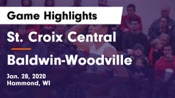 St. Croix Central  vs Baldwin-Woodville  Game Highlights - Jan. 28, 2020