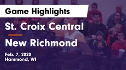 St. Croix Central  vs New Richmond  Game Highlights - Feb. 7, 2020