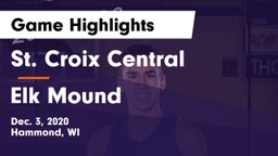 St. Croix Central  vs Elk Mound  Game Highlights - Dec. 3, 2020
