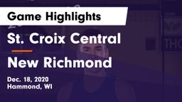 St. Croix Central  vs New Richmond  Game Highlights - Dec. 18, 2020