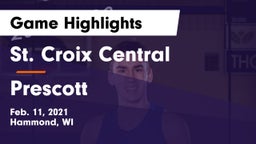 St. Croix Central  vs Prescott  Game Highlights - Feb. 11, 2021