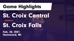 St. Croix Central  vs St. Croix Falls  Game Highlights - Feb. 20, 2021