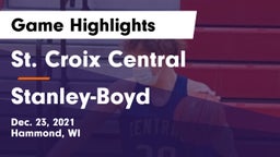 St. Croix Central  vs Stanley-Boyd  Game Highlights - Dec. 23, 2021