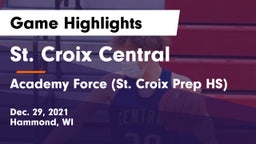 St. Croix Central  vs Academy Force (St. Croix Prep HS) Game Highlights - Dec. 29, 2021