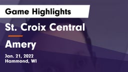 St. Croix Central  vs Amery  Game Highlights - Jan. 21, 2022