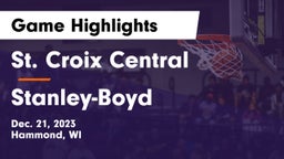 St. Croix Central  vs Stanley-Boyd  Game Highlights - Dec. 21, 2023