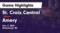 St. Croix Central  vs Amery  Game Highlights - Jan. 2, 2024