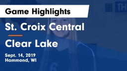 St. Croix Central  vs Clear Lake  Game Highlights - Sept. 14, 2019